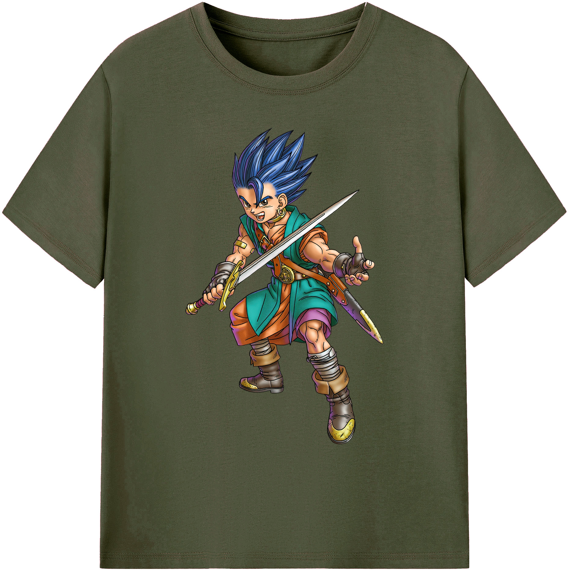 （画像用） ドラゴンクエスト Doragon Kuesuto Dragon Quest 綿100％ メンズ半袖Tシャツ｜肌触りやわらか＆通気性